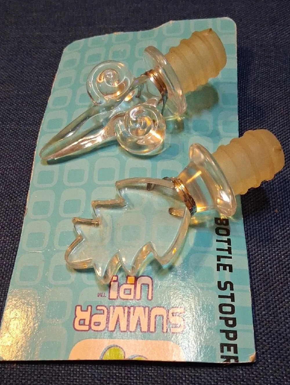 Clear Pineapple & Scissors Kids Wine Bottle Stoppers - Set of 2